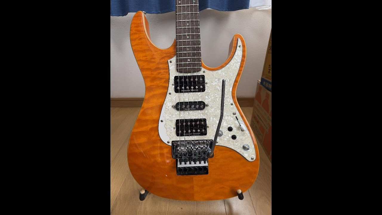 グラスルーツギターのピックアップ交換したので音出ししてみた - YouTube