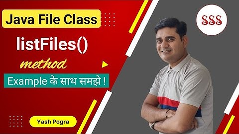 listFiles() method in Java | What does ListFiles do in Java | What is isDirectory in Java