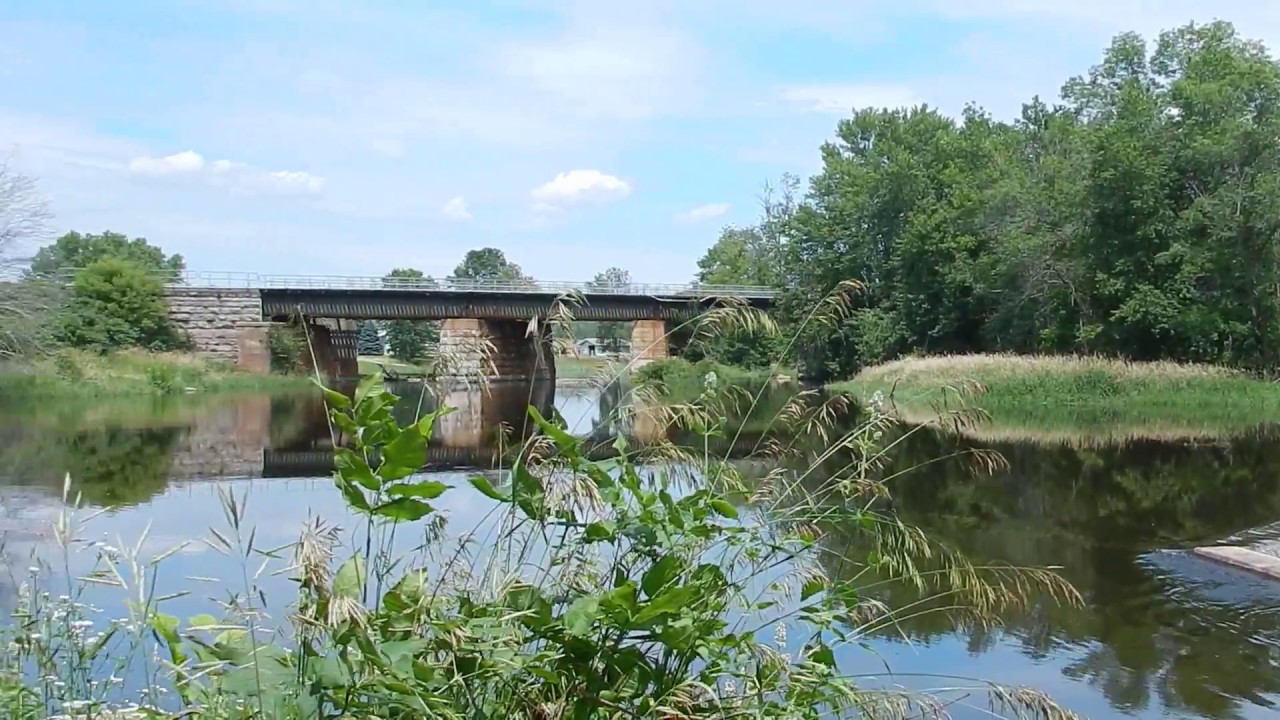 Milltown mill race, dam and Salmon River