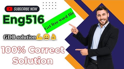 Eng516 gdb solution || #eng516gdb #gdb #solution @QuizVu