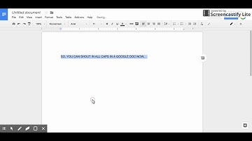 Capitalization Options in Google Docs