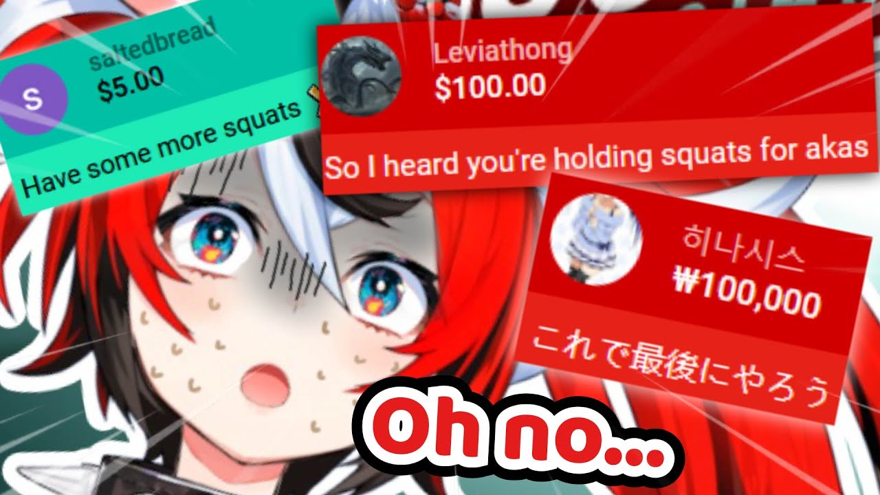 Bae Squats Everytime Someone Sends a Superchat【Hololive EN | Hakos Baelz】