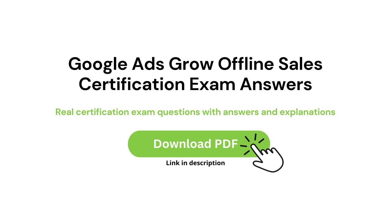 Google Ads Grow Offline Sales Certification 2026 | Upodated | 