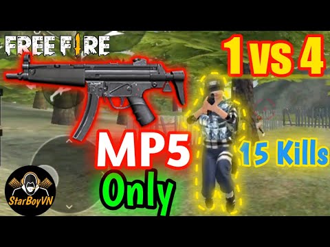 Video [Garena Free Fire] Chỉ dùng Mp5 solo với Squad và cái... - youtube