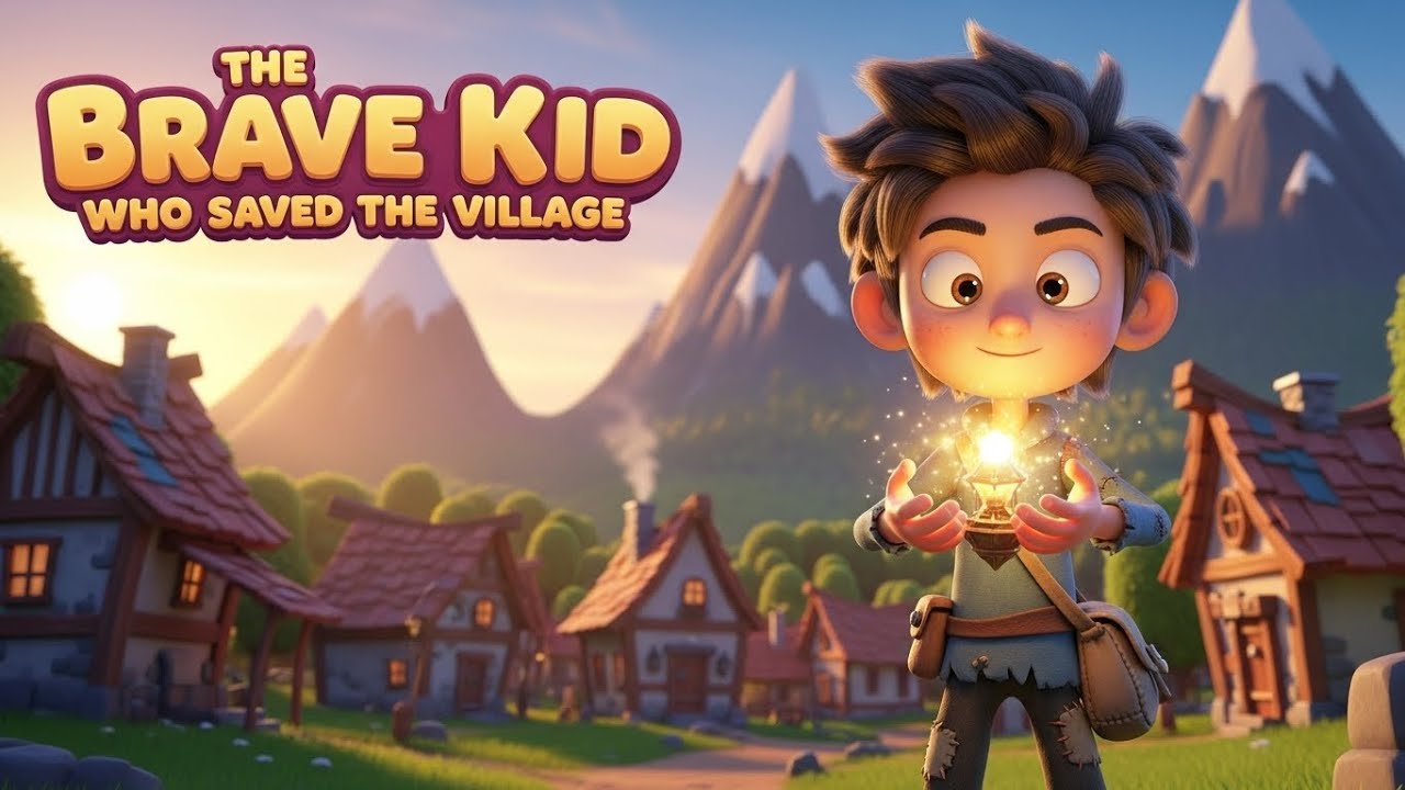 The Brave Kid Who Saved the Village | Kids Moral Story 🧒🌟 | Courage & Kindness