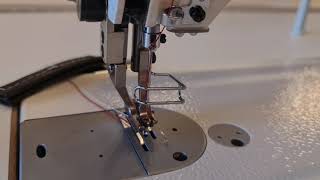 Changing the foot on an industrial walking foot sewing machine