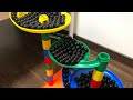 【Marble ASMR Movie Maker】　viewer warning A lot of black 【Cuboro キュボロ HABA ハバ くみくみスロープ】【Marble run】