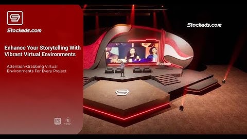 STAGE CFGT3 | DMX | unreal engine corporate virtual set | integrated with aximmetry