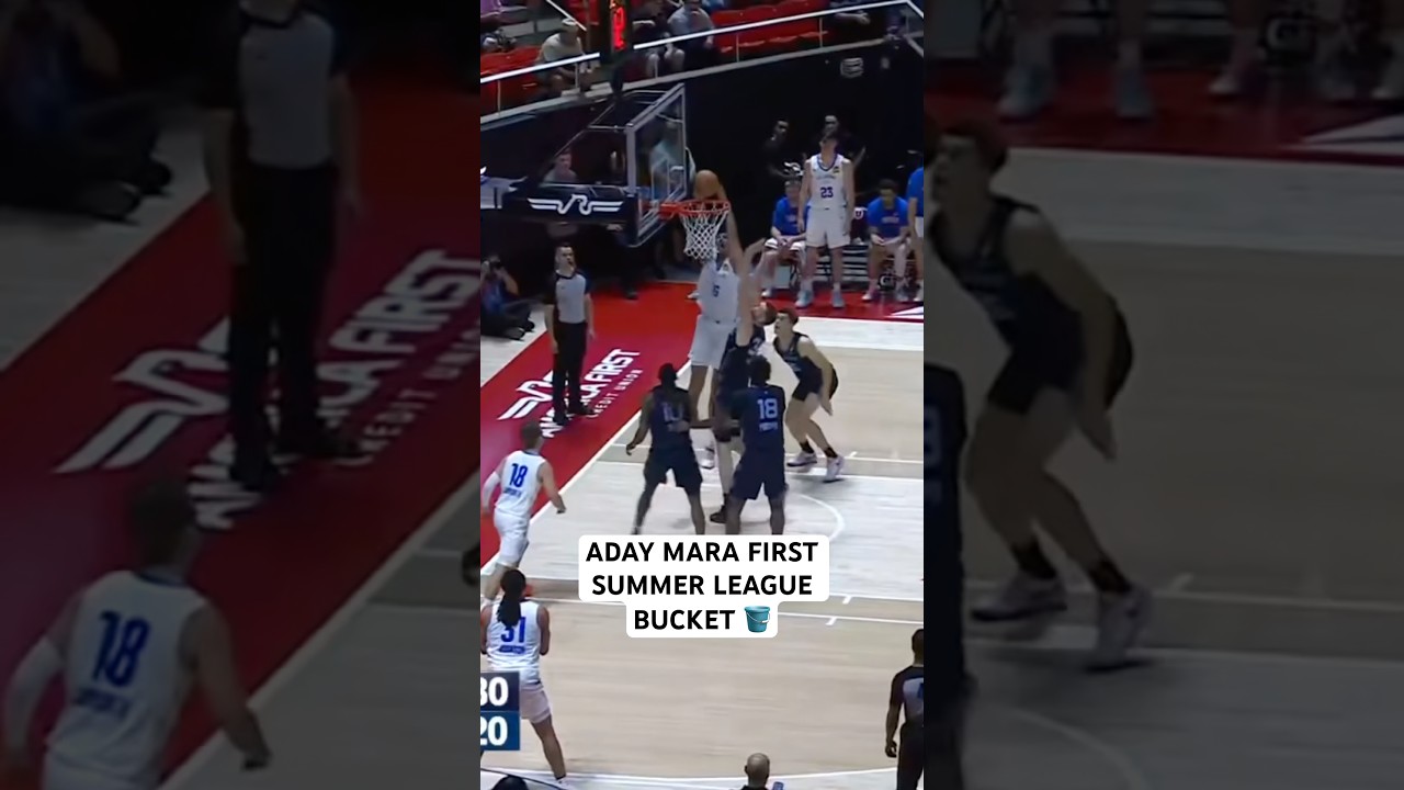 Aday Mara powers through for his first summer league bucket 🪣