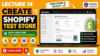 JAMstack eCommerce Tutorial | Create Shopify Test Store 🛍️ | Lecture 14
