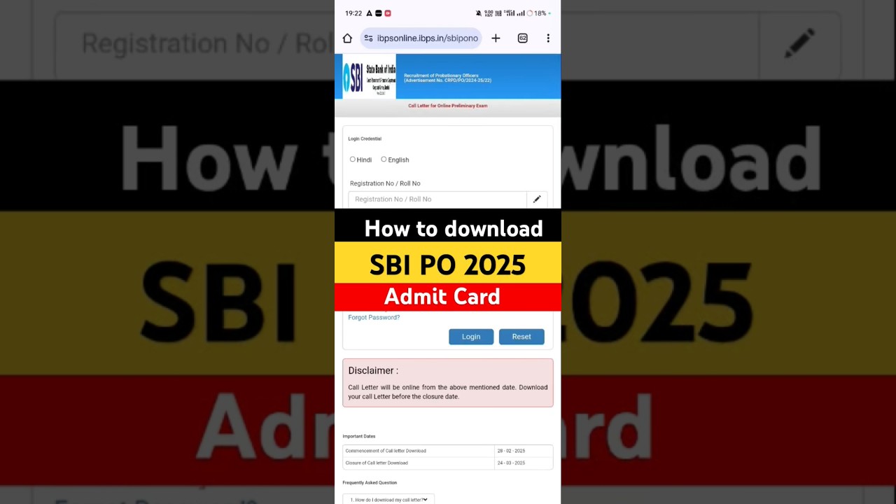 How to download SBI PO Admit card/How to download SBI PO 2025 Admit Card