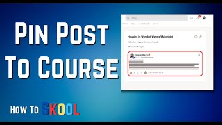 Pin Skool Community Post to Course Page