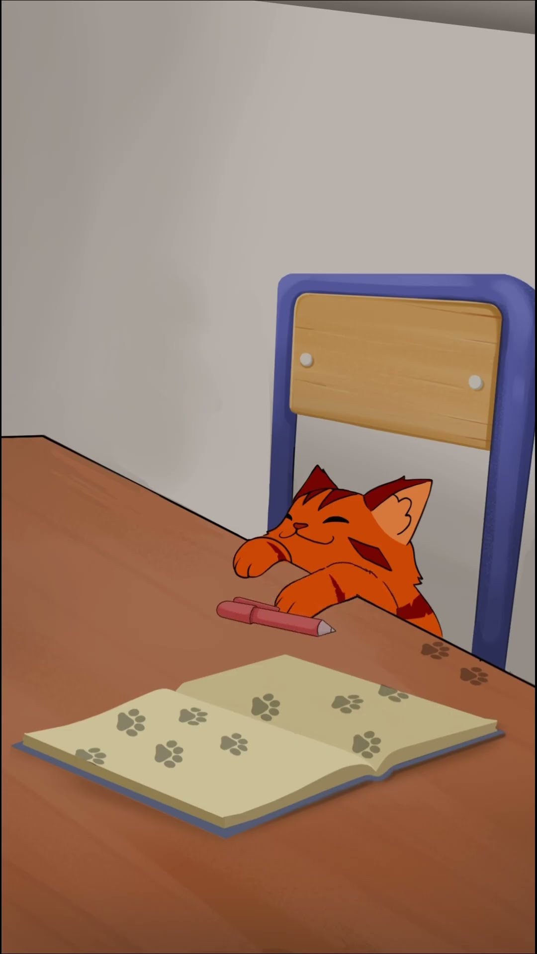 Lofi cat attends school… ?