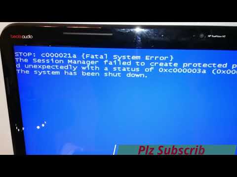 c000021a Fata system error. Blue dump error #viral