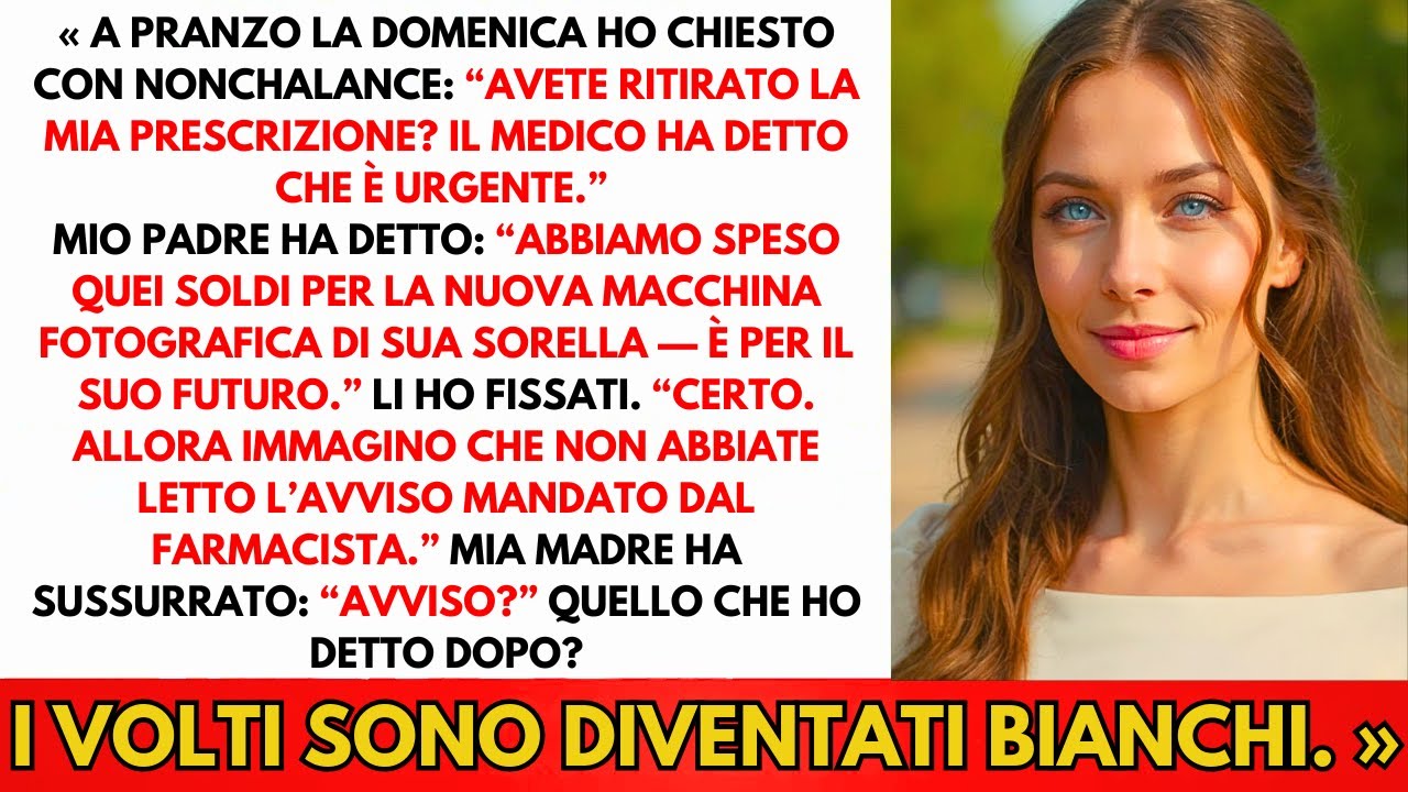 Ho Chiesto Se Hanno Preso La Mia Medicina — "Abbiamo Preso Quella Di Tua Sorella." Silenzio