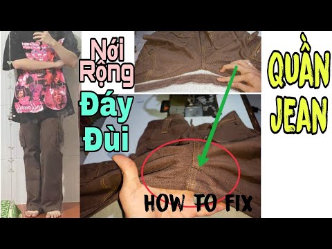 Video #35 Cách nới rộng đáy đùi quần jean/Mẹo vặt với quần... - youtube