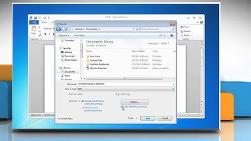 How to save a file as a PDF in Word 2010
