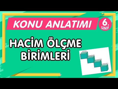 Video: Hacim ölçmek için hangi birimler kullanılır?