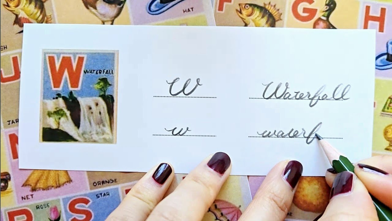 筆記体アルファベットの書き方（シンプルな基本形）Cursive Alphabet Simple&Basic Style