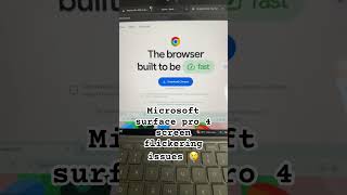 Microsoft Surface Pro 4 screen flickering issues