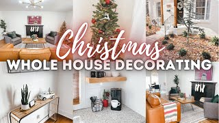 WHOLE HOUSE CHRISTMAS DECORATING | CHRISTMAS DECORATE WITH ME 2021 | DECORATING FOR CHRISTMAS