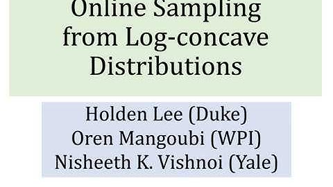Online Sampling from Log-Concave Distributions (NeurIPS 2019)