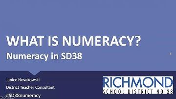 SD38 Numeracy: What is Numeracy?