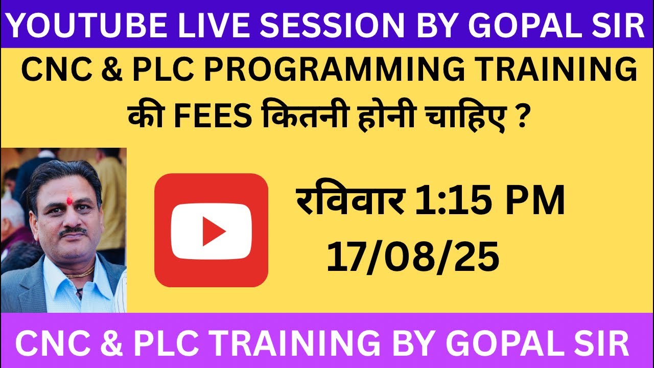 CNC & PLC TRAINING ACTUAL FEE DETAIIL BY GOPAL SIR ( KRISHNA AUTOMATION ...