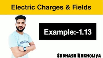 NCERT Solution | Class 12 Physics | Example 1.13 | Electric Fields & Charges by Subhash Rakholiya