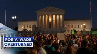 Protesters gather outside Supreme Court in wake of decision to overturn Roe v. Wade