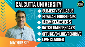 B.Com Semester 5 I Subject I Syllabus I Marks Distribution I Best Books I @MathurSirClasses