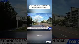Man rescues toddlers from street
