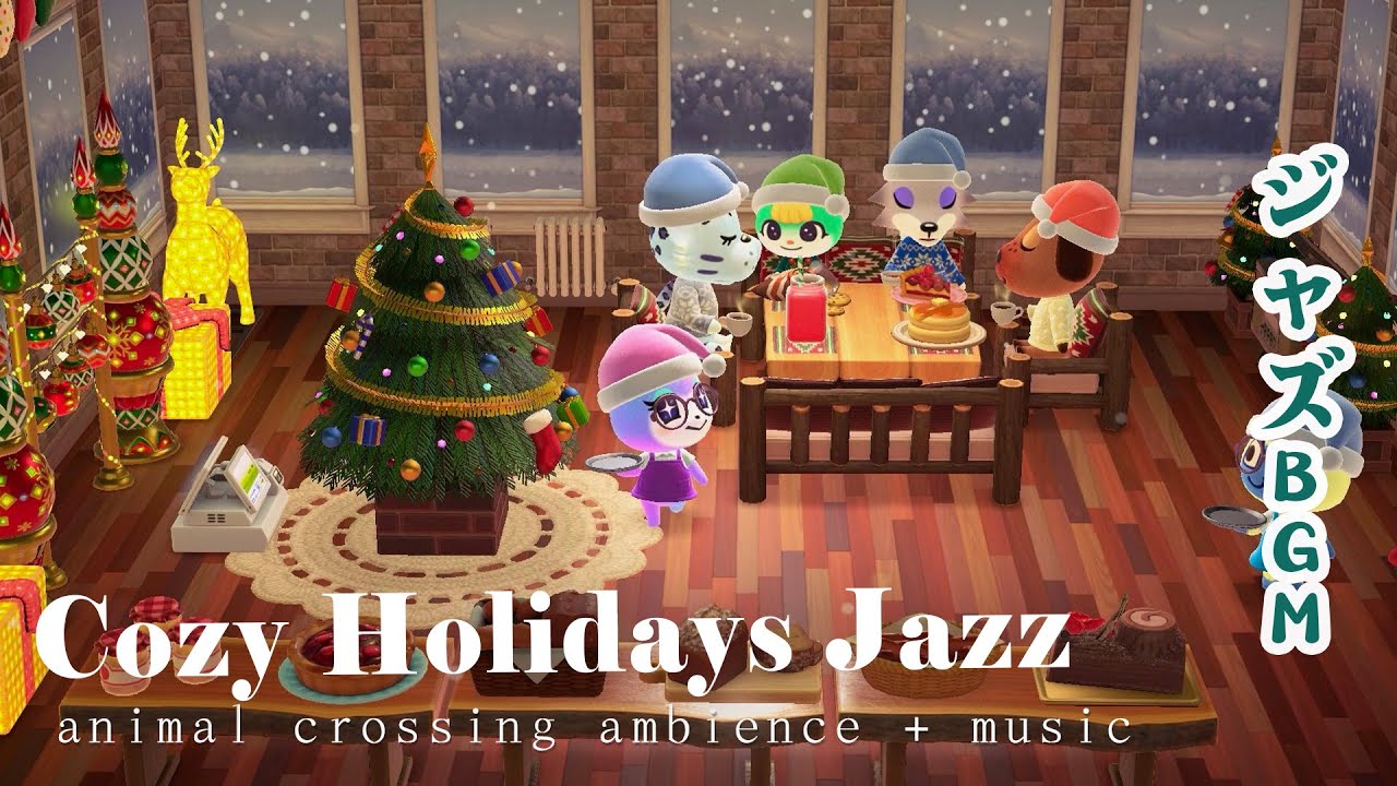 【どうぶつの森BGM】🎄❄️ クリスマスのあたたかいACNH空間でくつろぐ — 集中・読書・リラックスに最適なクリスマスジャズASMR｜BGM＋環境音