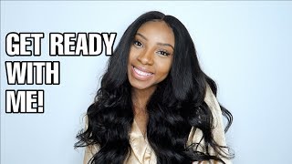 GET READY WITH ME | HAIR, MAKEUP, OUTFIT 3 IN 1