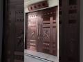 A beautifully crafted bronze door with 3D engraved patterns. #doors #metaldoor