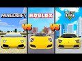 Funny Lambo Supercar Tests in GTA 5, Minecraft and Roblox (Which Will Win?)