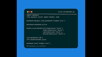 Python openpyxl - Add thick border to cell in spreadsheet