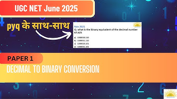 UGC NET Paper 1| ICT Number System | Decimal to Binary Conversion |NTA UGC NET