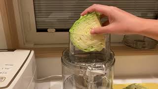 クイジナートフードプロセッサー【キャベツを千切り】にしてみた - YouTube