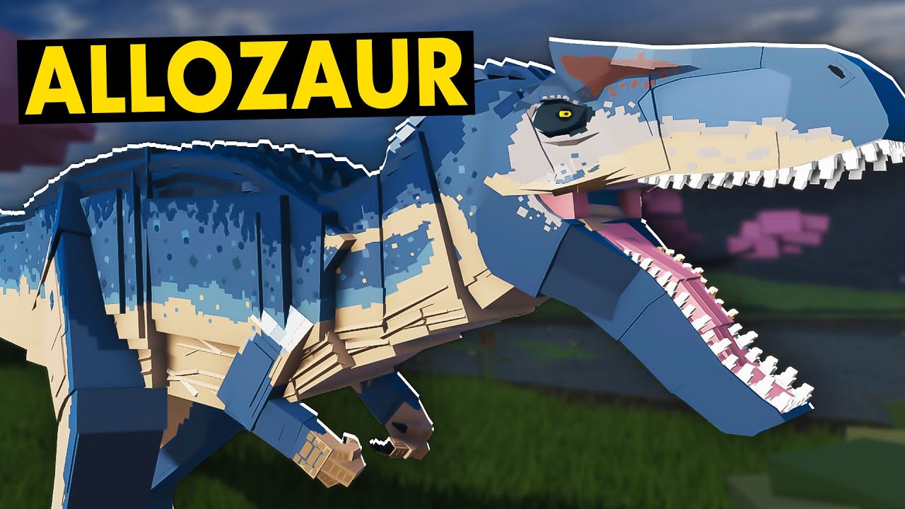 POGROMCA TYRANOZAURA?! Gramy ALLOZAUREM w Jurassic Blocky