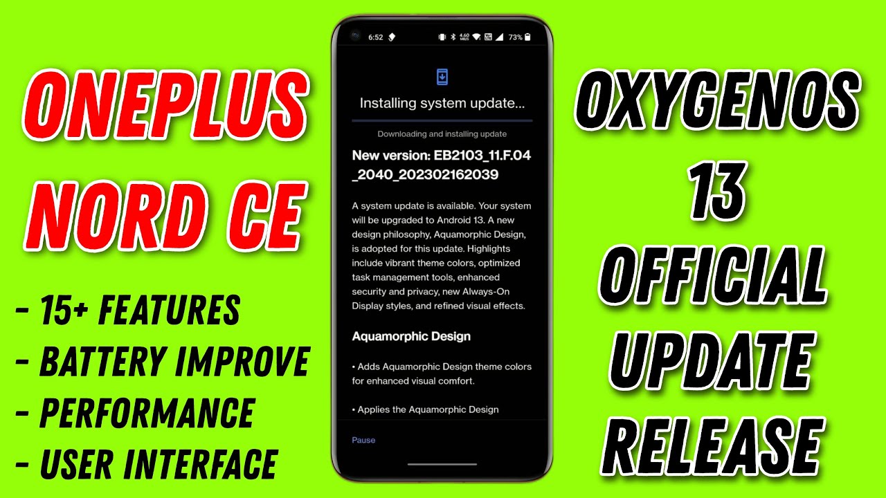 OnePlus Nord CE 5G Android 13 & OxygenOS 13 Stable Update - YouTube