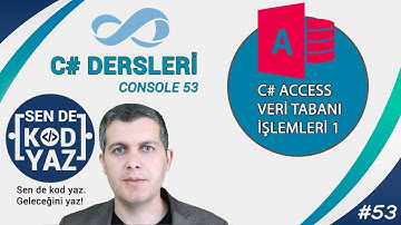 C# Access Veri Tabanı ve Tablo Oluşturma, Visual Studio 2015 C Sharp Dersleri