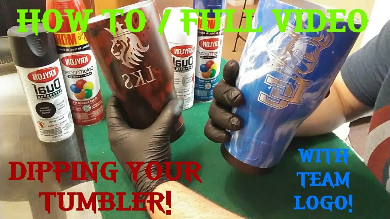 TEAM LOGO / SPRAY PAINTED TUMBLERS and hydro dipped YouTube