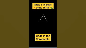 How to Draw a Triangle with a Turtle in Python #python #turtle #triangle #shape #drawing #trending