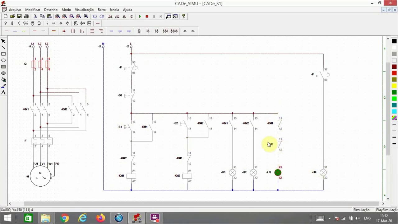 demarrage direct deux sens avec foctionnement d'un moteur asynchrone ...