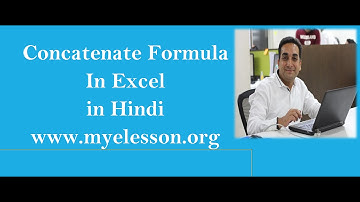 Concatenate Formula Excel  Hindi