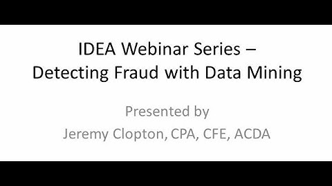 Detecting Fraud with Data Mining