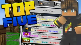 Top 5 MCPE Servers 2020! 1.14+ / Skyblock, Skywars, UHC / Minecraft Bedrock Edition