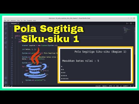 Membuat Pola Segitiga Siku-siku dengan Bintang (Bagian 1) | Java
