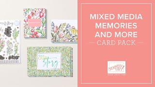 Mixed Media Florals Memories and More Card Pack - French